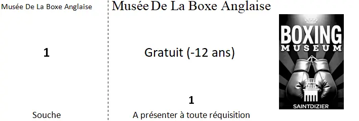 1 entrée grattuite