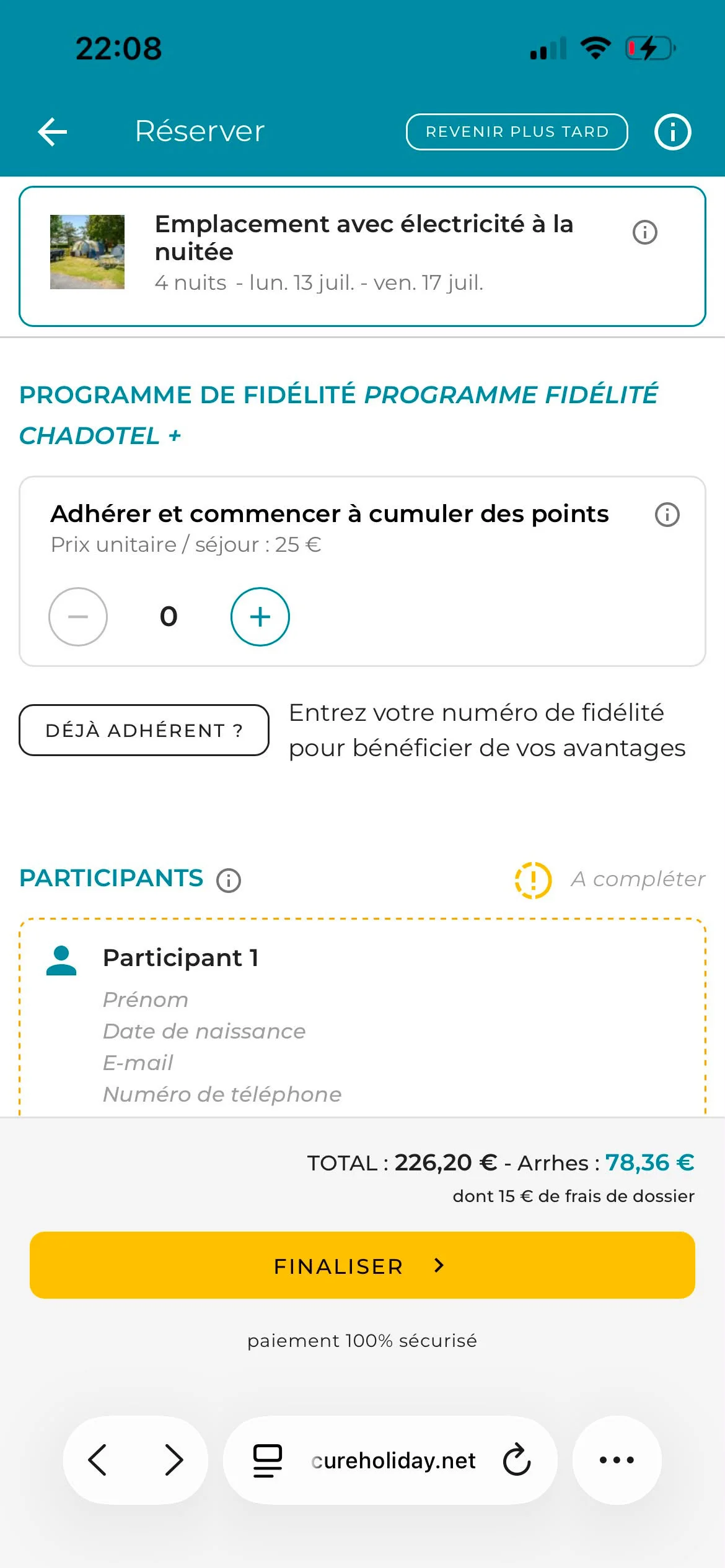 cagnotte voyage