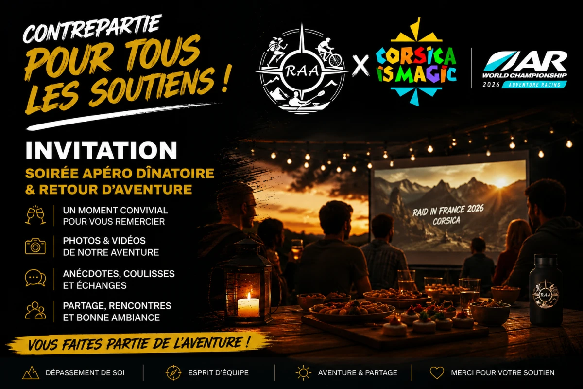 Invitation soirée apéro dînatoire & retour d’aventure
