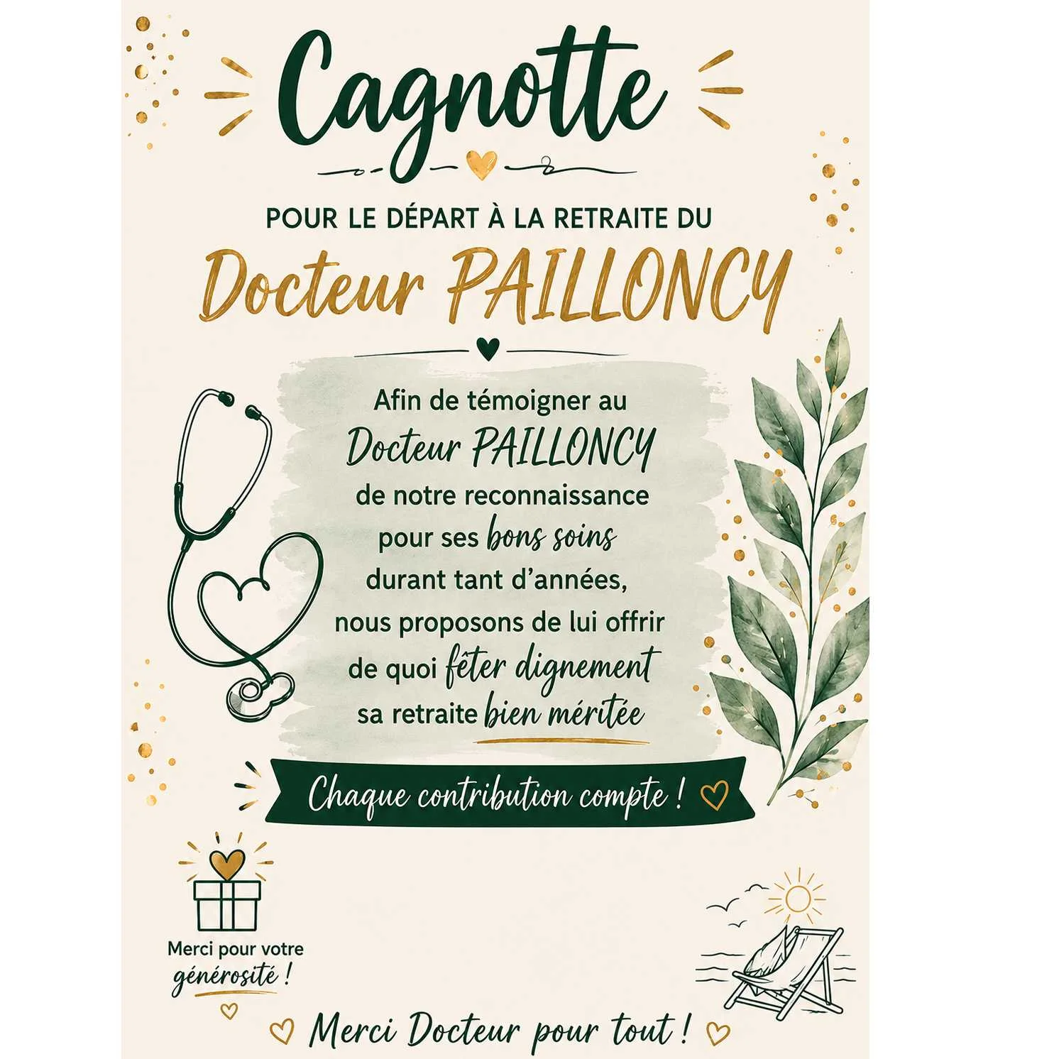 cagnotte pot de départ