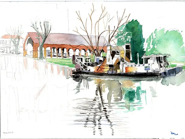 1 livre et une aquarelle originale du livre encadrée