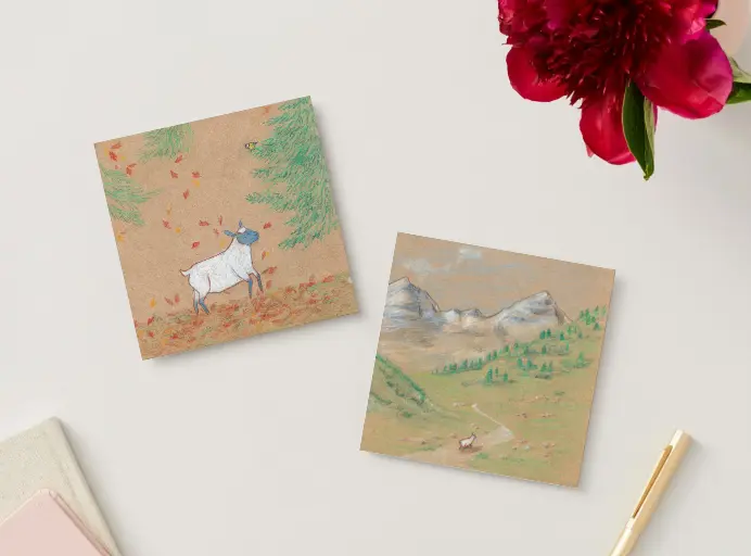 Lot de 5 cartes