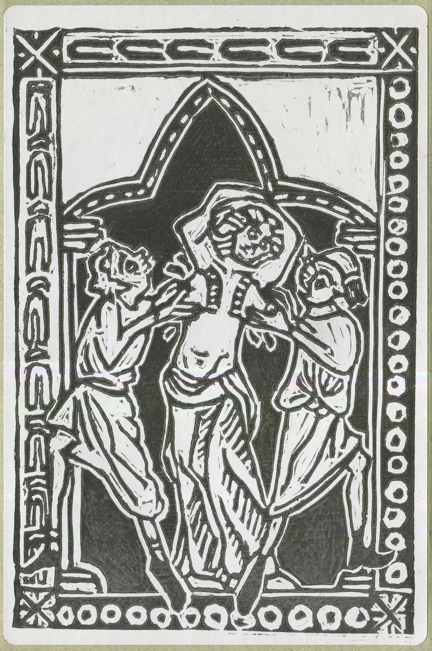 Linogravure sur autocollant