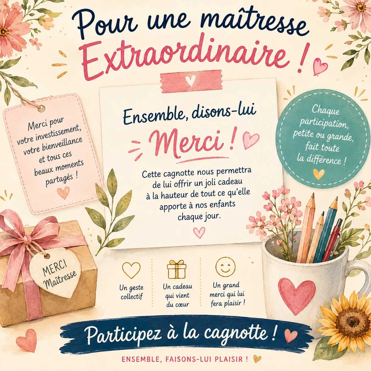 cagnotte pot de départ