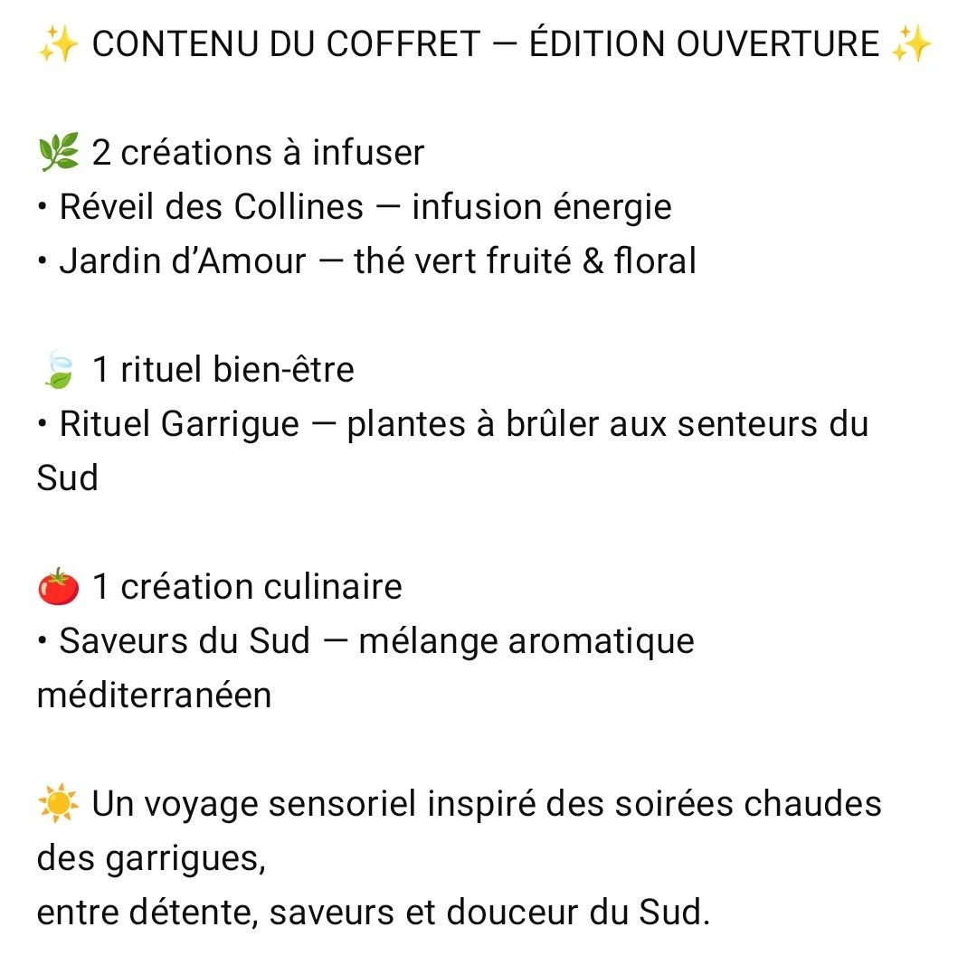 Coffret le soirs chauds des garrigues 