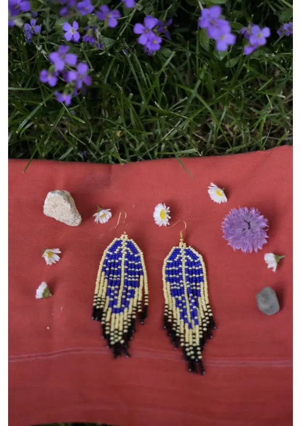 Boucles d'oreille "Lluvias de Colores" - Bleu Marine