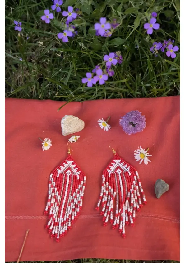 Boucles d'oreilles "Cascadas de Sibundoy - Rouge