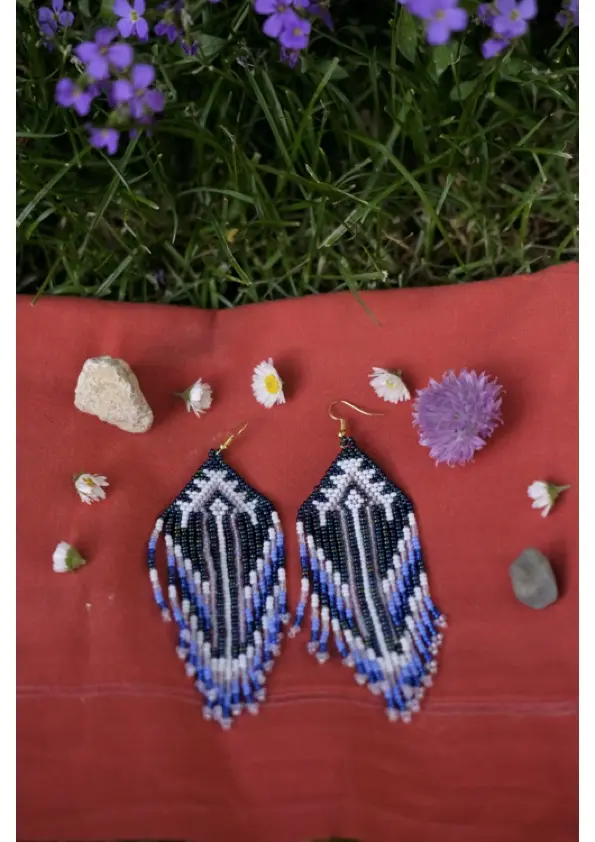 Boucles d'oreilles "Cascadas de Sibundoy - Bleu