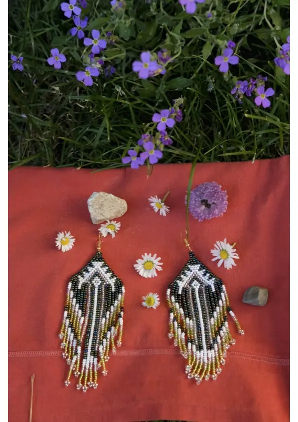 Boucles d'oreilles "Cascadas de Sibundoy - Kaki