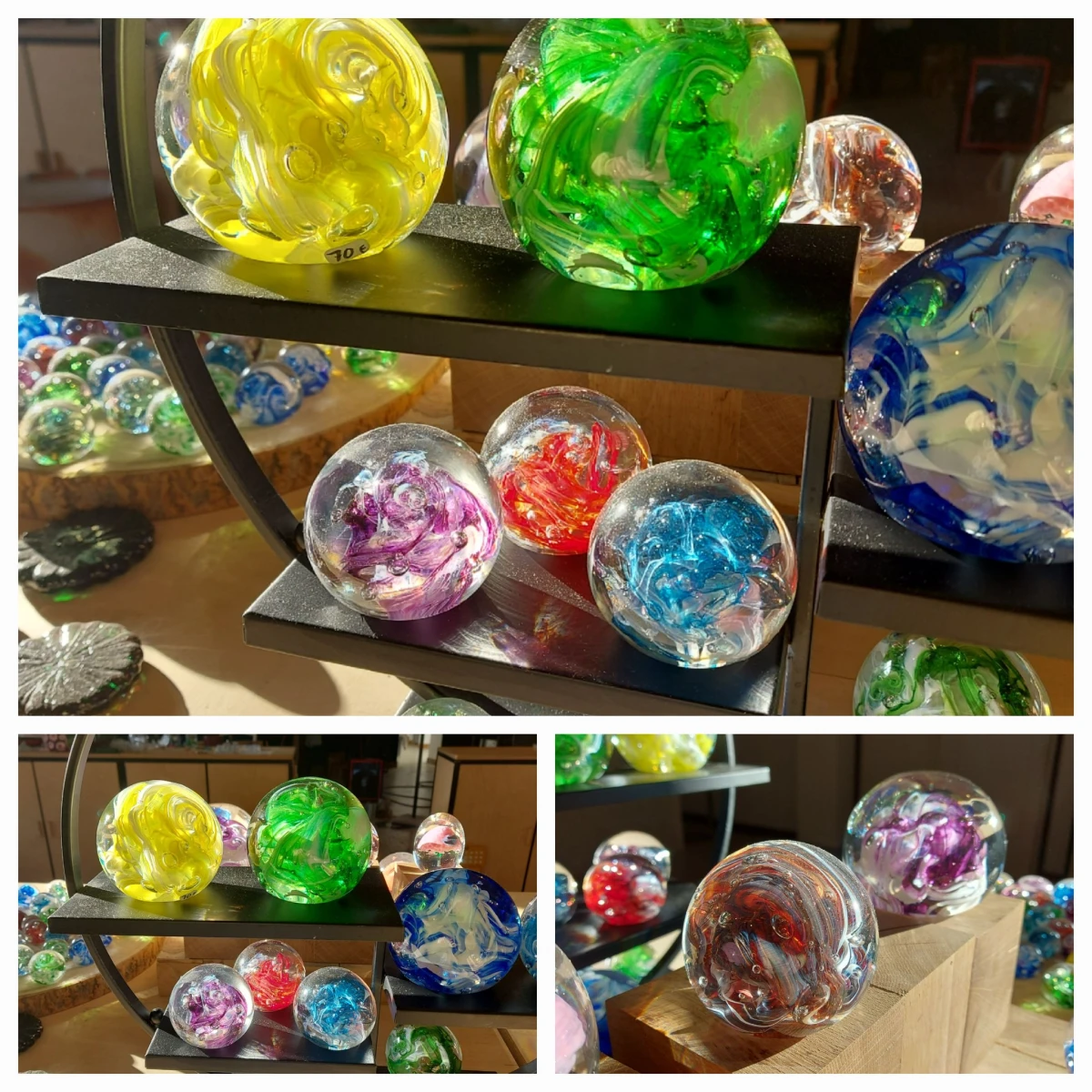 carte-cadeaux dans la boutique, reduction pour l'atelier souffler votre boule de noel