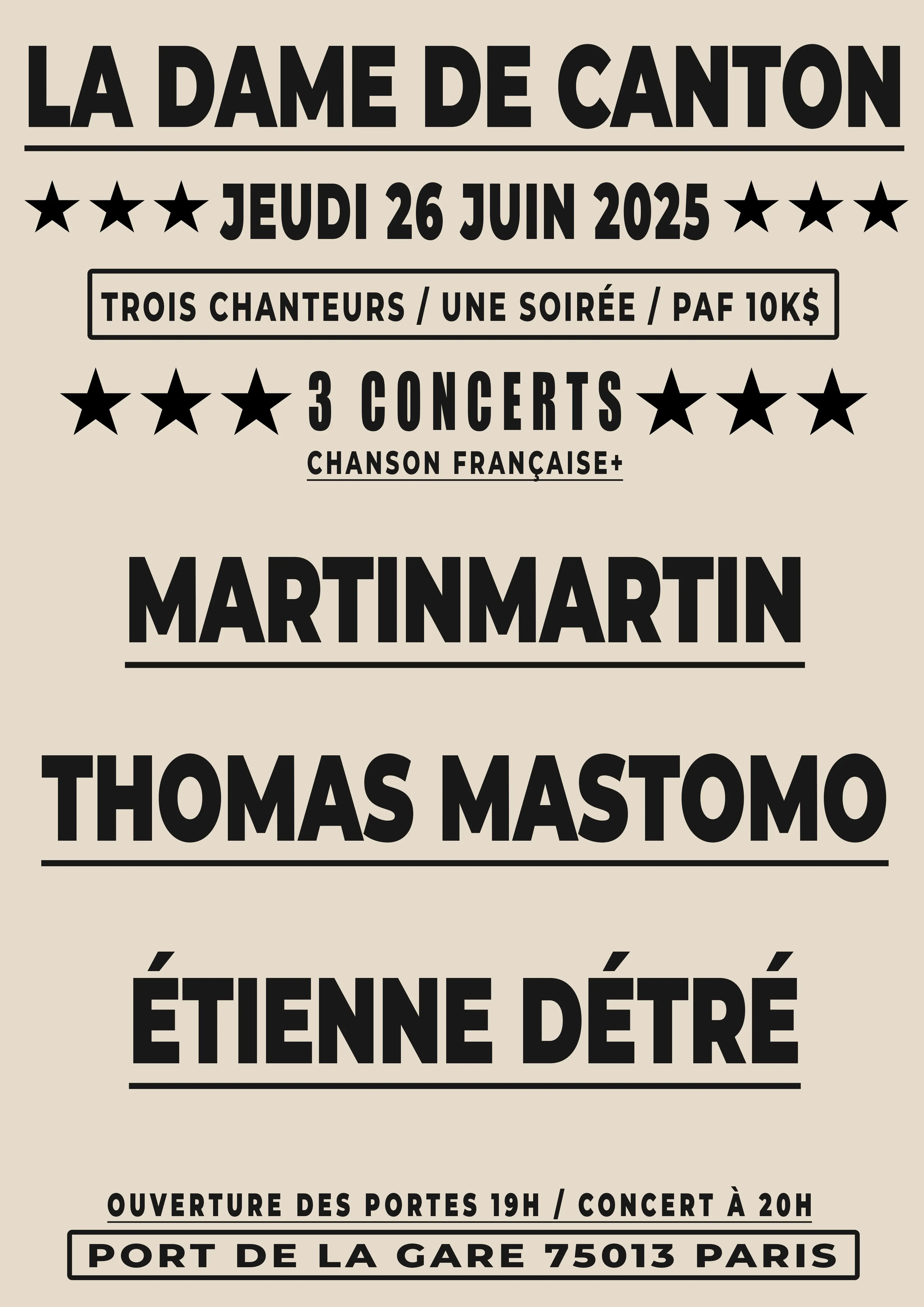 La Première affiche de concert