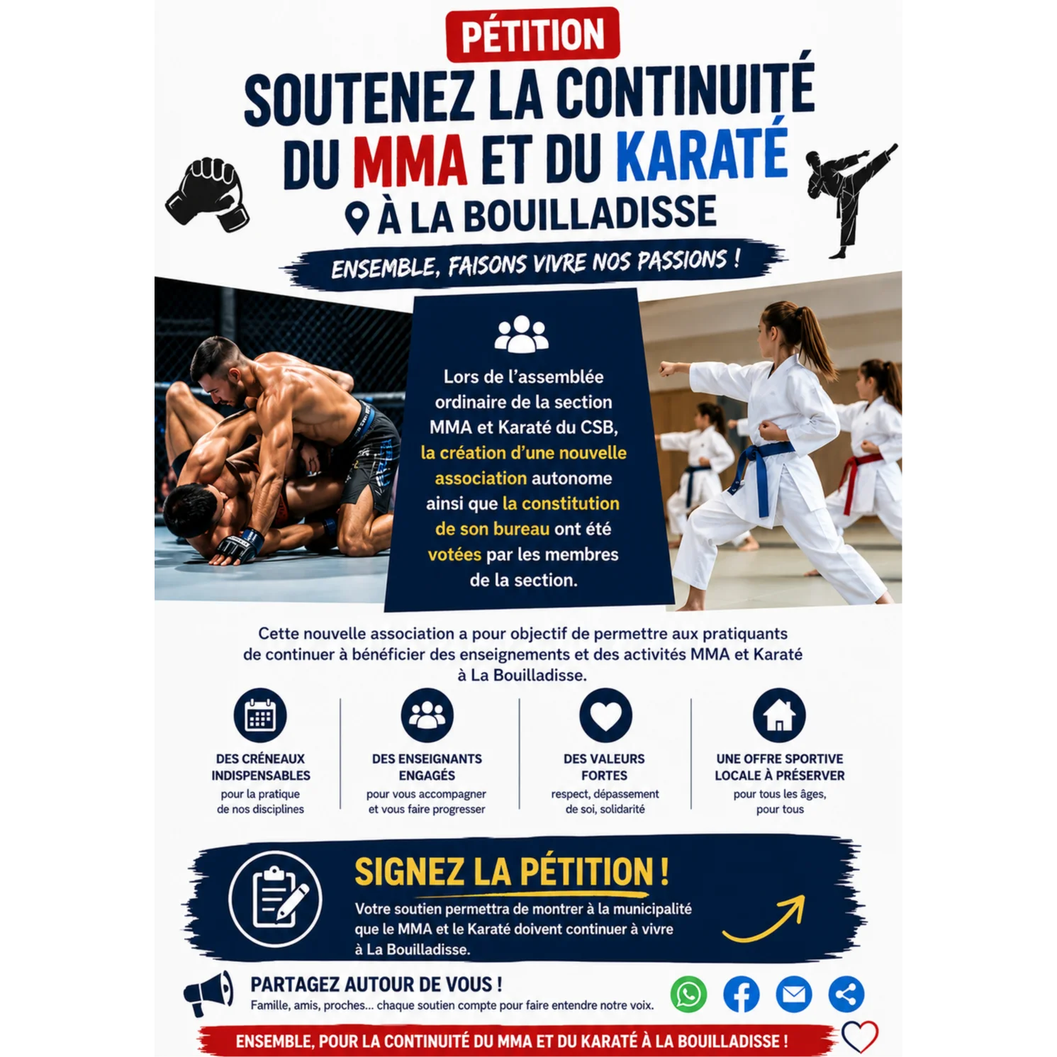 pétition sport