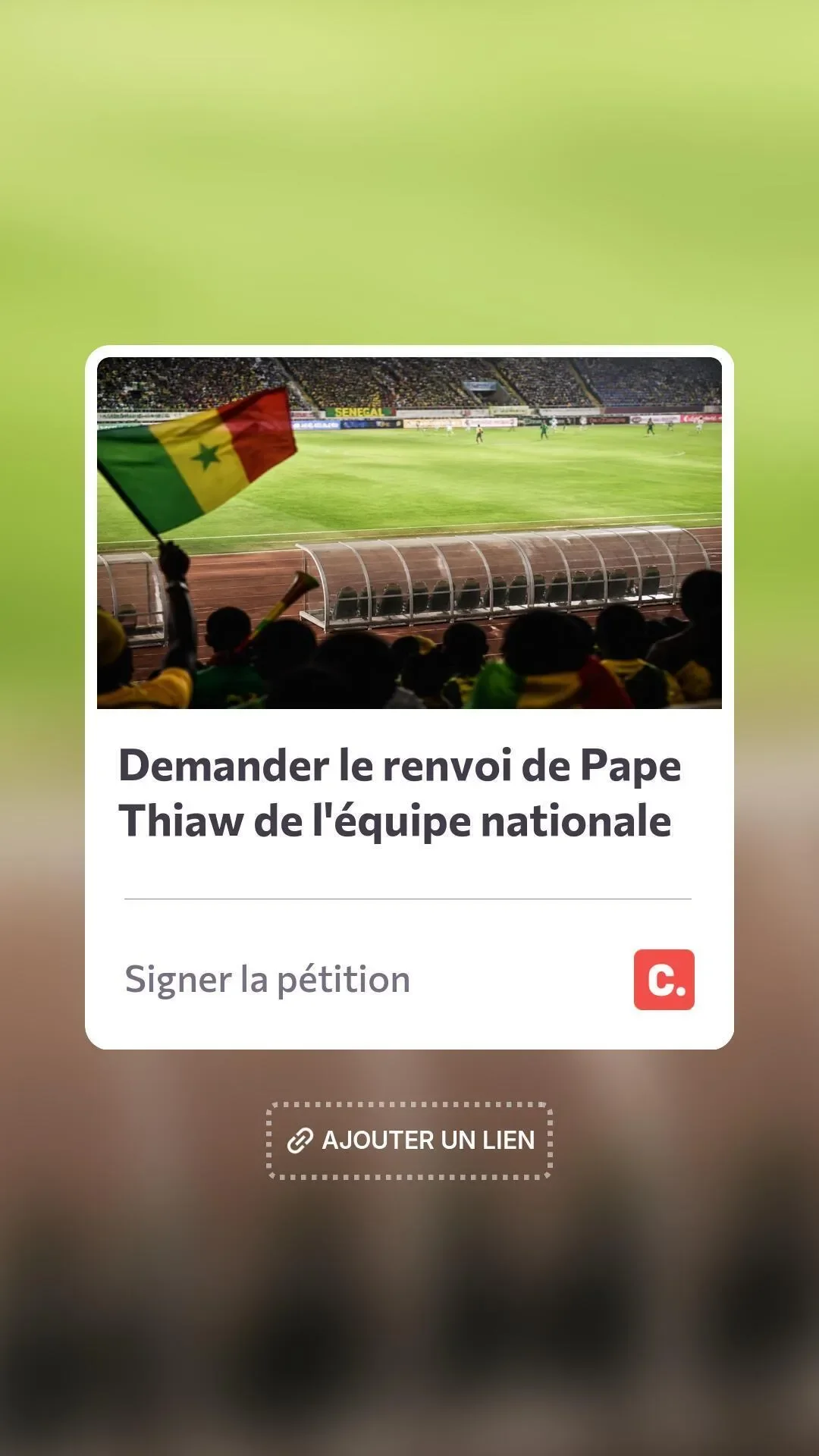 pétition sport